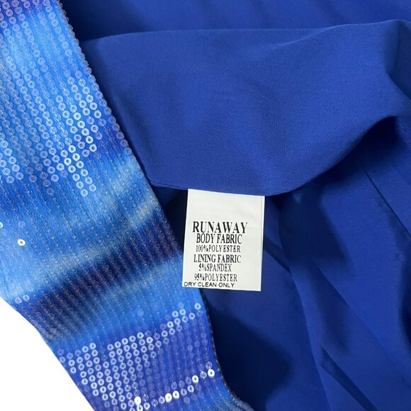 Runaway The Label‎ Malibu Allover Sequin Midi Dress Ocean Blue Size XXL - Picture 9 of 14